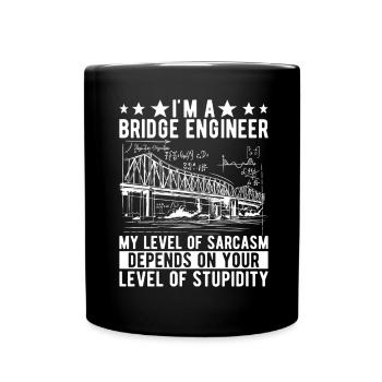 Bridge Engineer Bridge Construction - Full Colour Mug - black - Front
