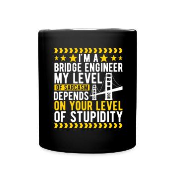 Ingénieur des ponts Construction de ponts - Mug uni - noir - Devant