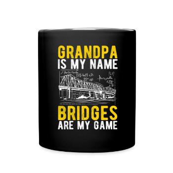 Bridge Engineer Bridge Construction - Full Colour Mug - black - Front
