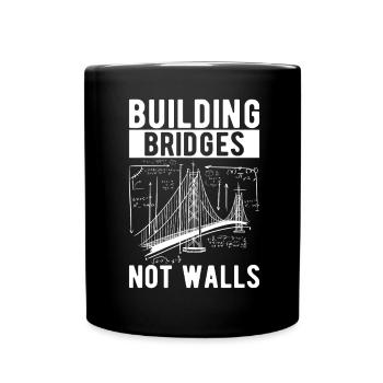 Bridge Engineer Bridge Construction - Full Colour Mug - black - Front