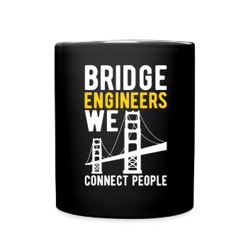 Bridge Engineer Bridge Construction - Full Colour Mug - black - Front