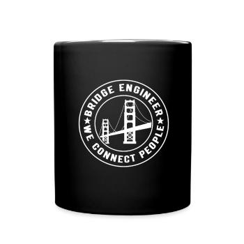Bridge Engineer Bridge Construction - Full Colour Mug - black - Front
