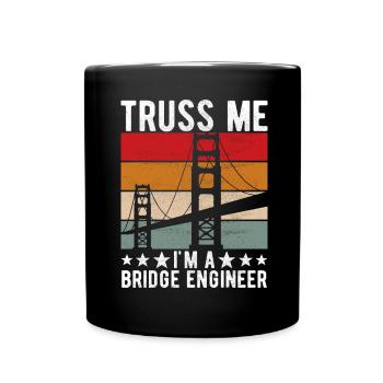 Ingénieur des ponts Construction de ponts - Mug uni - noir - Devant