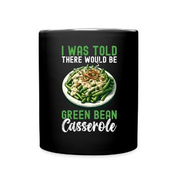 Casserole de haricots verts - Mug uni - noir - Devant