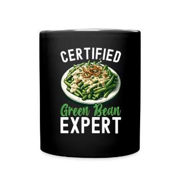 Casserole de haricots verts - Mug uni - noir - Devant