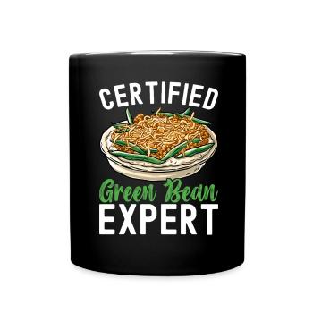 Casserole de haricots verts - Mug uni - noir - Devant