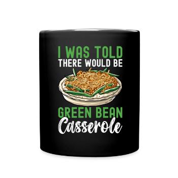 Casserole de haricots verts - Mug uni - noir - Devant