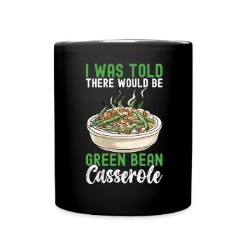 Casserole de haricots verts - Mug uni - noir - Devant