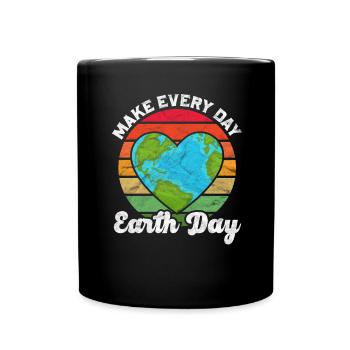 Le Jour de la Terre est toujours le jour Climat Nature Environnement Terre - Mug uni - noir - Devant