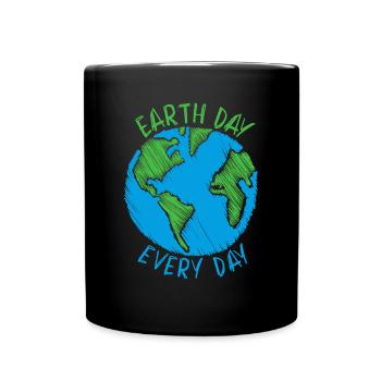 Earth Day Is Ever Day Climate Nature Environment Earth - Full Colour Mug - black - Front