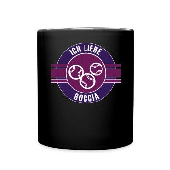 Ich Liebe Boccia Bocciaspiel Boule Spiel Team - Tasse einfarbig - Schwarz - Vorne