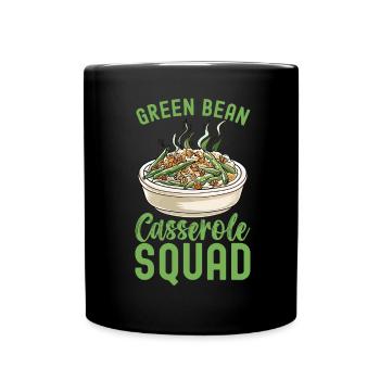 Casserole de haricots verts - Mug uni - noir - Devant