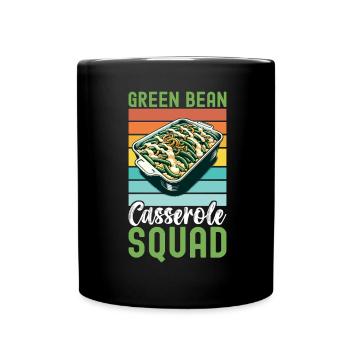 Casserole de haricots verts - Mug uni - noir - Devant