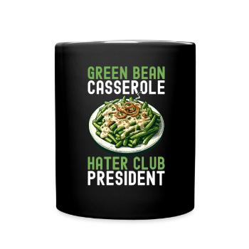 Casserole de haricots verts - Mug uni - noir - Devant
