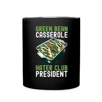 Casserole de haricots verts - Mug uni - noir - Devant