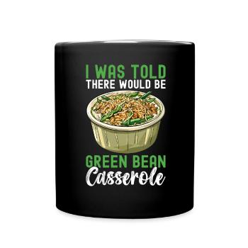 Casserole de haricots verts - Mug uni - noir - Devant