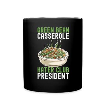 Casserole de haricots verts - Mug uni - noir - Devant