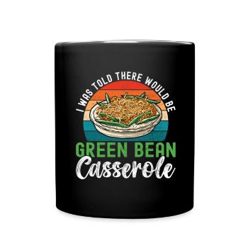 Casserole de haricots verts - Mug uni - noir - Devant