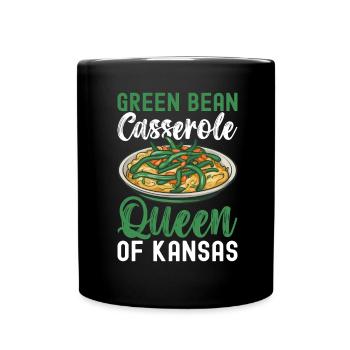 Casserole de haricots verts - Mug uni - noir - Devant
