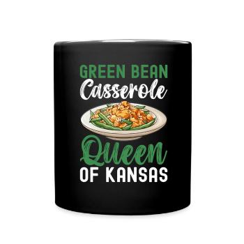 Casserole de haricots verts - Mug uni - noir - Devant