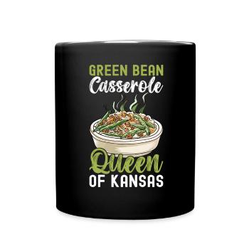 Casserole de haricots verts - Mug uni - noir - Devant