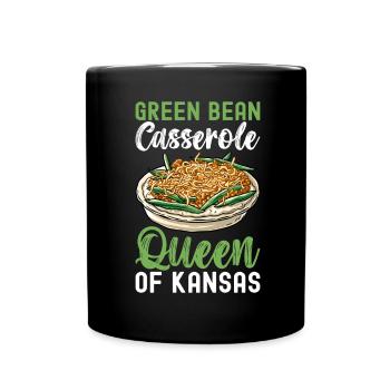 Casserole de haricots verts - Mug uni - noir - Devant