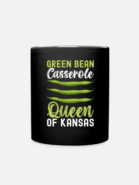 Grüne Bohnen Auflauf - Tasse einfarbig - Schwarz