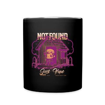 Error 404_ Motivation Not Found - Tasse einfarbig - Schwarz - Vorne