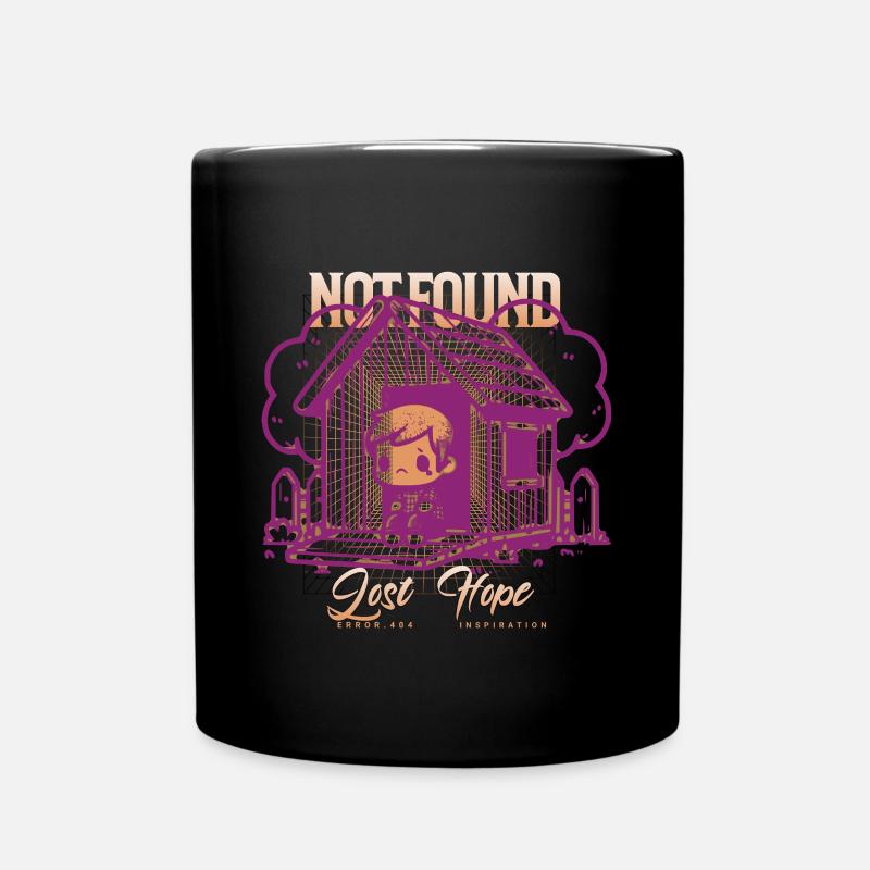 Error 404_ Motivation Not Found - Full Colour Mug - black
