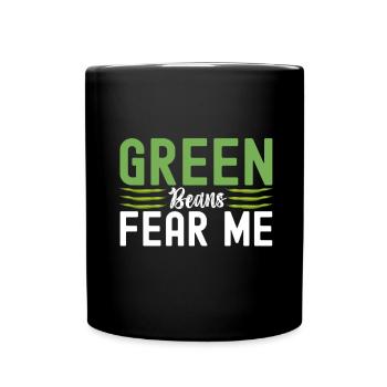 Casserole de haricots verts - Mug uni - noir - Devant