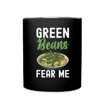 Casserole de haricots verts - Mug uni - noir - Devant