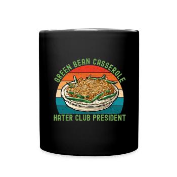Casserole de haricots verts - Mug uni - noir - Devant