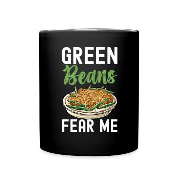 Casserole de haricots verts - Mug uni - noir - Devant