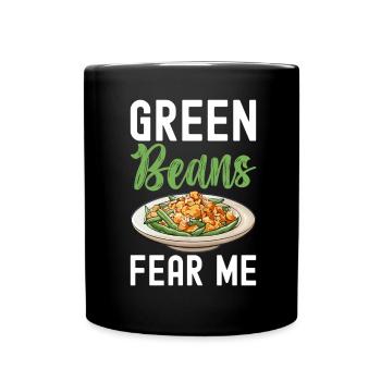 Casserole de haricots verts - Mug uni - noir - Devant