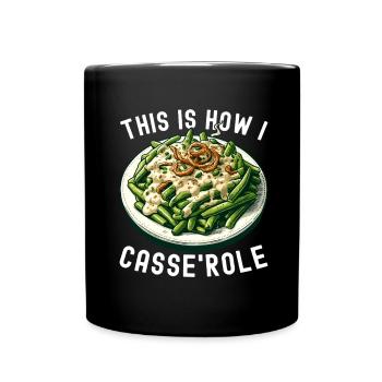 Casserole de haricots verts - Mug uni - noir - Devant