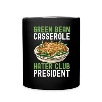 Casserole de haricots verts - Mug uni - noir - Devant