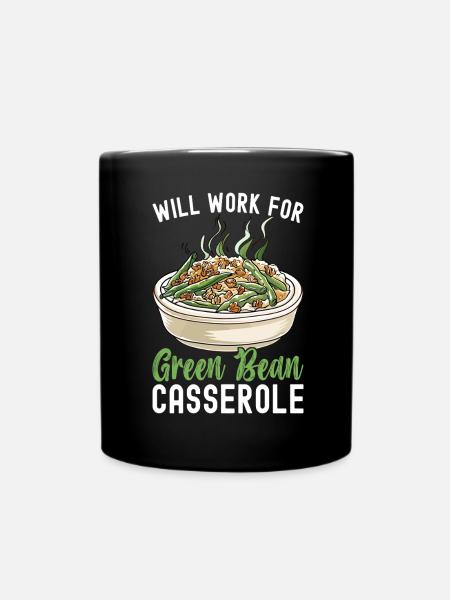 Grüne Bohnen Auflauf - Tasse einfarbig - Schwarz
