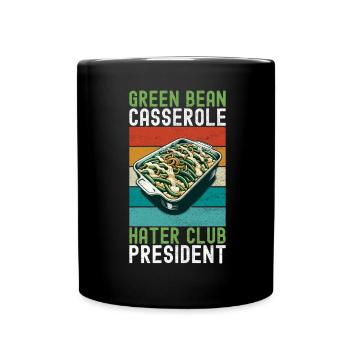 Casserole de haricots verts - Mug uni - noir - Devant