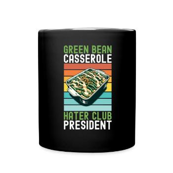 Casserole de haricots verts - Mug uni - noir - Devant