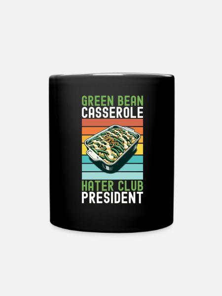 Grüne Bohnen Auflauf - Tasse einfarbig - Schwarz