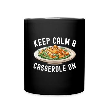 Casserole de haricots verts - Mug uni - noir - Devant