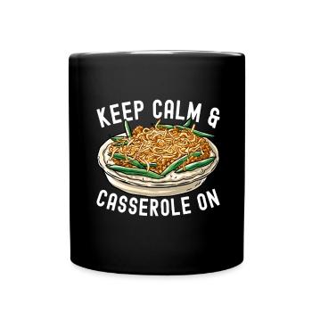 Casserole de haricots verts - Mug uni - noir - Devant