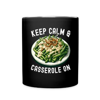 Casserole de haricots verts - Mug uni - noir - Devant