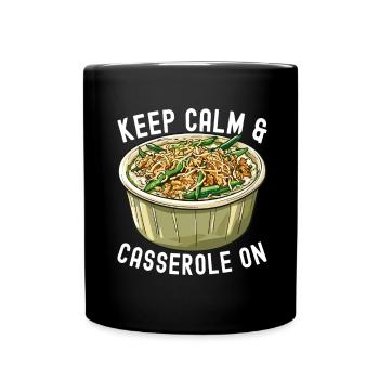 Casserole de haricots verts - Mug uni - noir - Devant