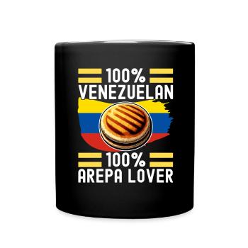 Venezolanische Arepas - Tasse einfarbig - Schwarz - Vorne