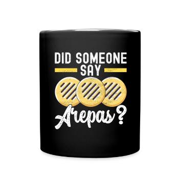 Venezolanische Arepas - Tasse einfarbig - Schwarz - Vorne