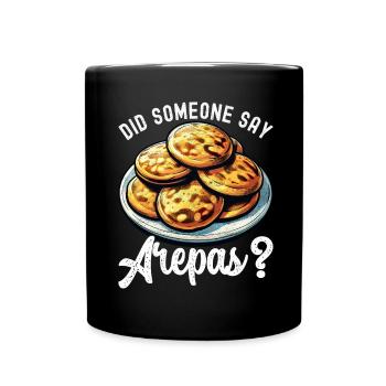 Venezolanische Arepas - Tasse einfarbig - Schwarz - Vorne