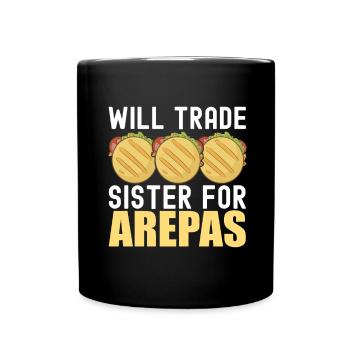 Venezolanische Arepas - Tasse einfarbig - Schwarz - Vorne