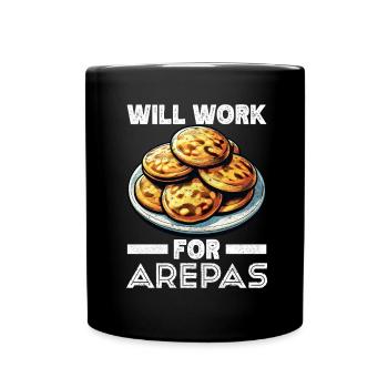 Venezolanische Arepas - Tasse einfarbig - Schwarz - Vorne