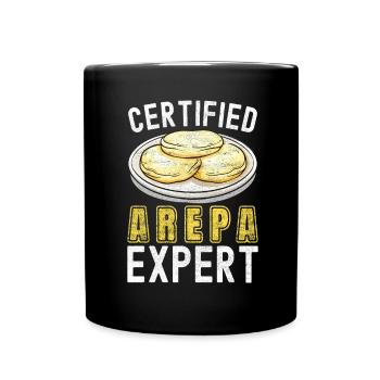 Venezolanische Arepas - Tasse einfarbig - Schwarz - Vorne